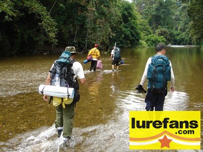 Tracking along the river